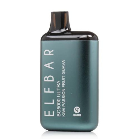 The Elfbar Ultra Kiwi Passion Fruit Guava presents a visually enticing, disposable vape device with a sleek design that reflects its exotic flavor blend. With its unique combination of kiwi, passion fruit, and guava.